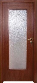 Интериорна врата естествен фурнир с остъкление