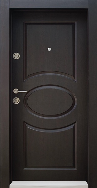 Входна врата  А7 - метална блиндирана врата облечена с Крафтмастър
